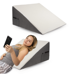 FASHIONFY Orthopedic Bed Wedge Pillow | Jacquard Cover with With Side-Pocket - Image 1