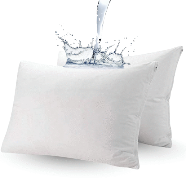 FASHIONFY® Pillow Protectors with Zipper Enclosure | Set of 2 100% Waterproof Polyester Bed Pillow Covers