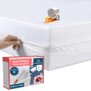Premium Mattress Encasing Queen Size with Deep Pockets | 100% Waterproof Cotton - Image 1