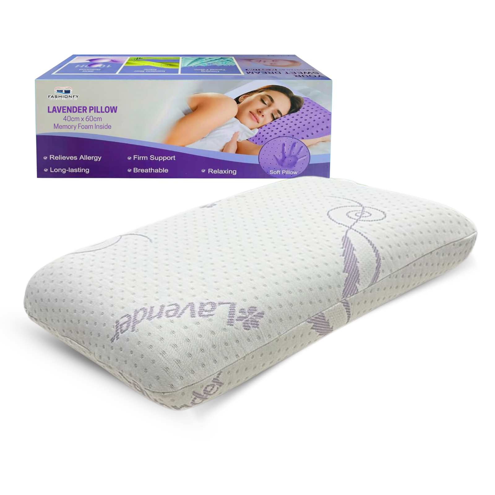 Memory Foam Pillow for Sleeping | Orthopedic Pillow for Back Pain, Neck Support - Image 1