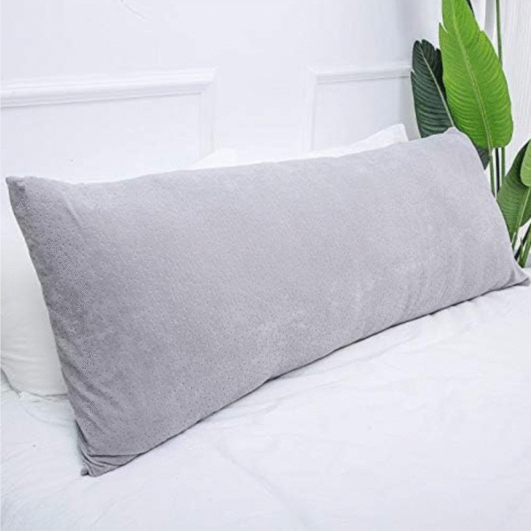 FASHIONFY® Long Body Pillow with Velvet Cover | Straight Pregnancy Pillow for Belly Support & Hip Pain
