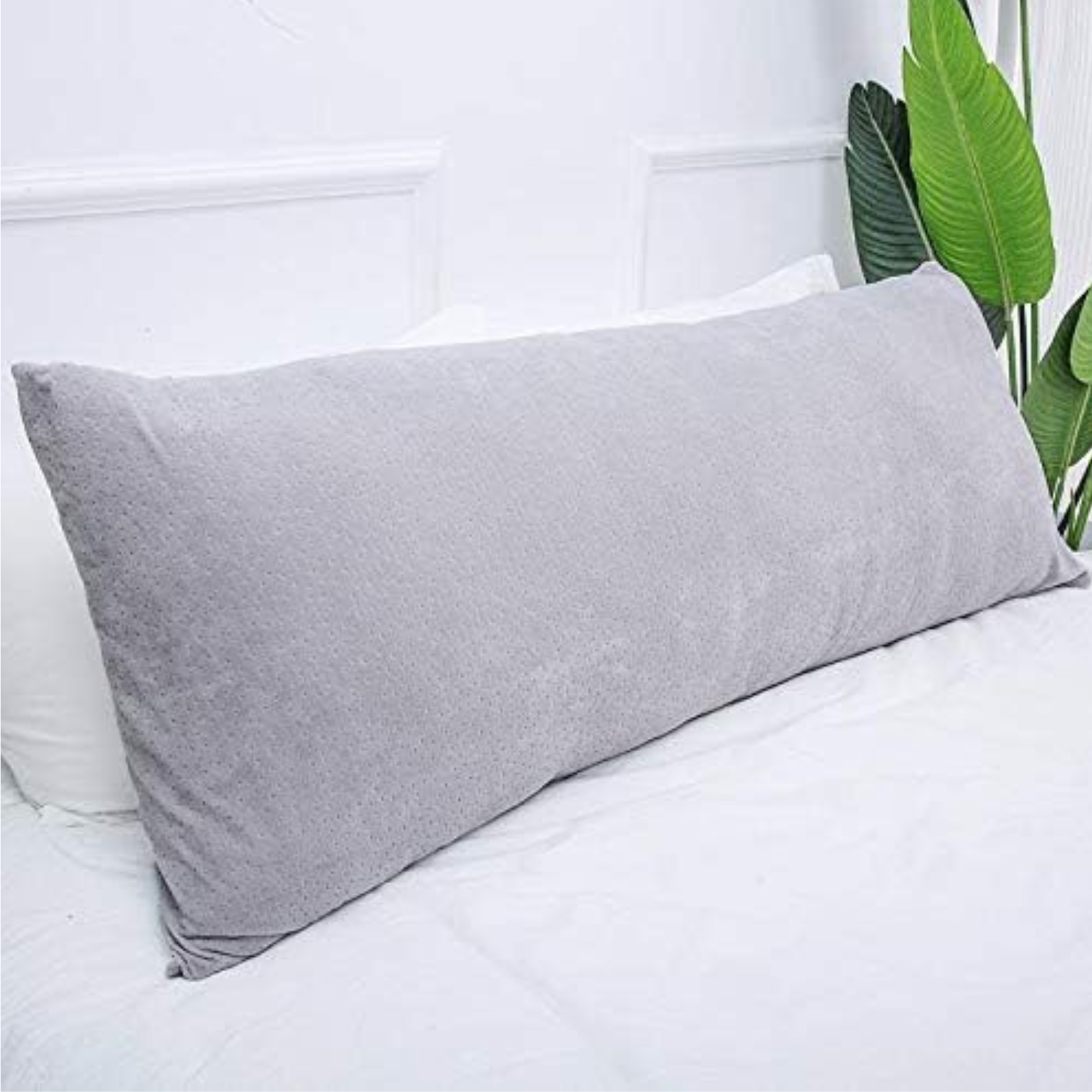 FASHIONFY® Long Body Pillow with Velvet Cover | Straight Pregnancy Pillow for Belly Support & Hip Pain - Image 1