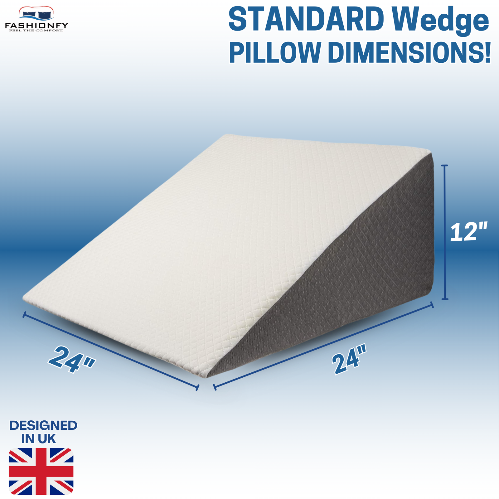 FASHIONFY Wedge Pillow for Back & Neck Support, Chic Jacquard Pillowcase - Image 10