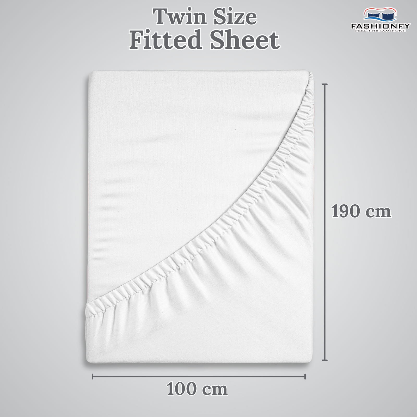 FASHIONFY® Hotel Quality Fitted Sheet with Deep Pockets & Elastic Edges | Breathable 300 TC Cotton Fabric - Image 17