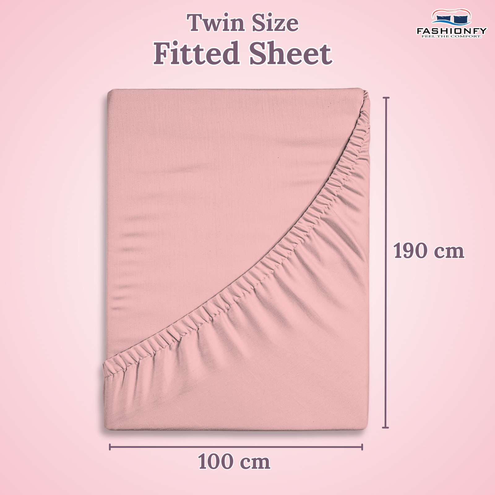 FASHIONFY® Hotel Quality Fitted Sheet with Deep Pockets & Elastic Edges | Breathable 300 TC Cotton Fabric - Image 14