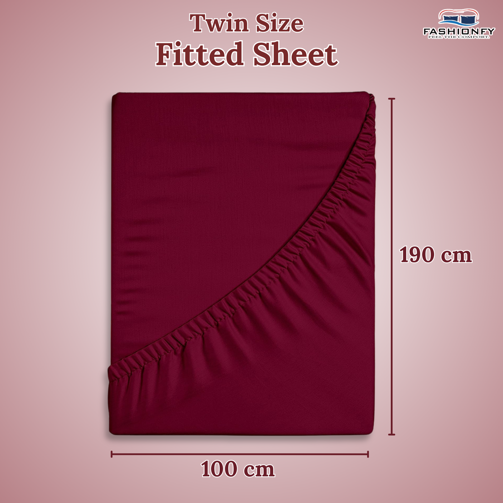 FASHIONFY® Hotel Quality Fitted Sheet with Deep Pockets & Elastic Edges | Breathable 300 TC Cotton Fabric - Image 10