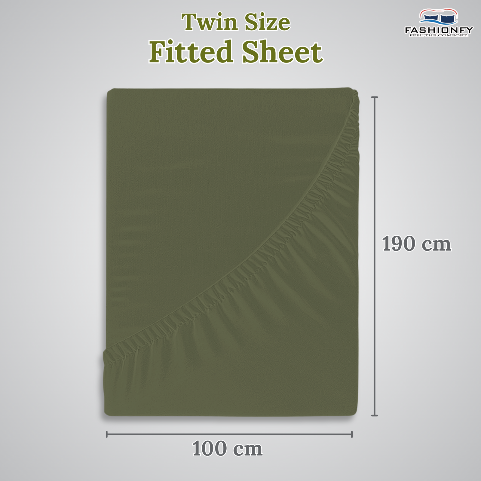 FASHIONFY® Hotel Quality Fitted Sheet with Deep Pockets & Elastic Edges | Breathable 300 TC Cotton Fabric - Image 16