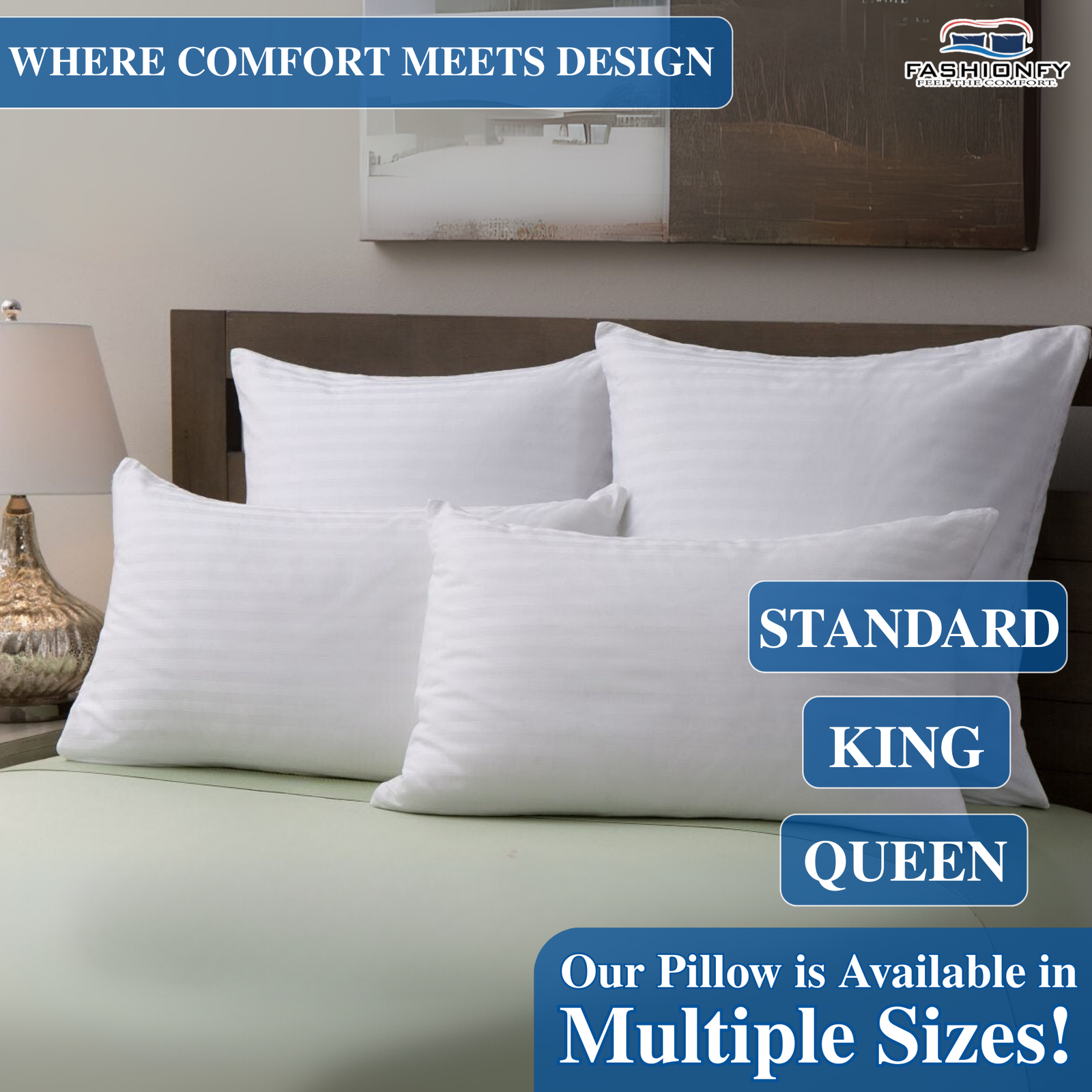 FASHIONFY Premium Bed Pillows for Stomach & Side Sleepers - Image 7