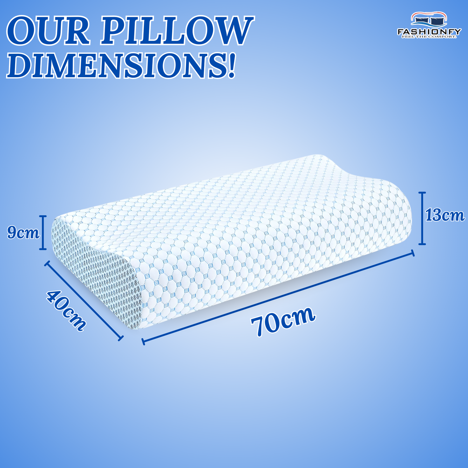 FASHIONFY Cervical Pillow | Ergonomic Neck Pillow for Side & Stomach Sleepers - Image 8