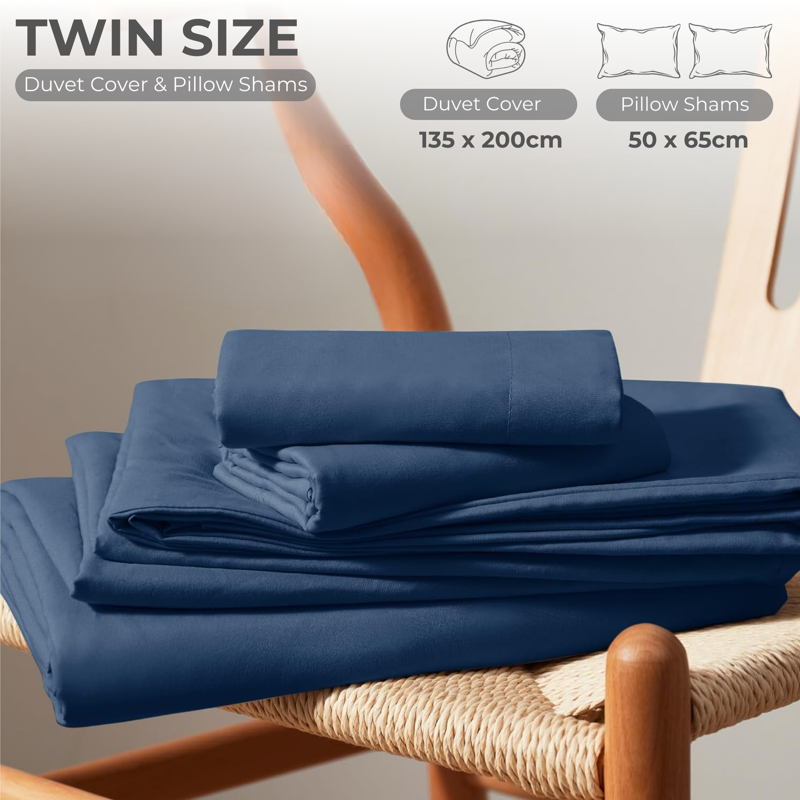 3 Piece Duvet Cover Set – 100% Breathable Cotton Bedding with Pillow Shams, Premium Hotel Quality Comforter Cover, Elegant Design for Bedroom & Home Décor - Image 47