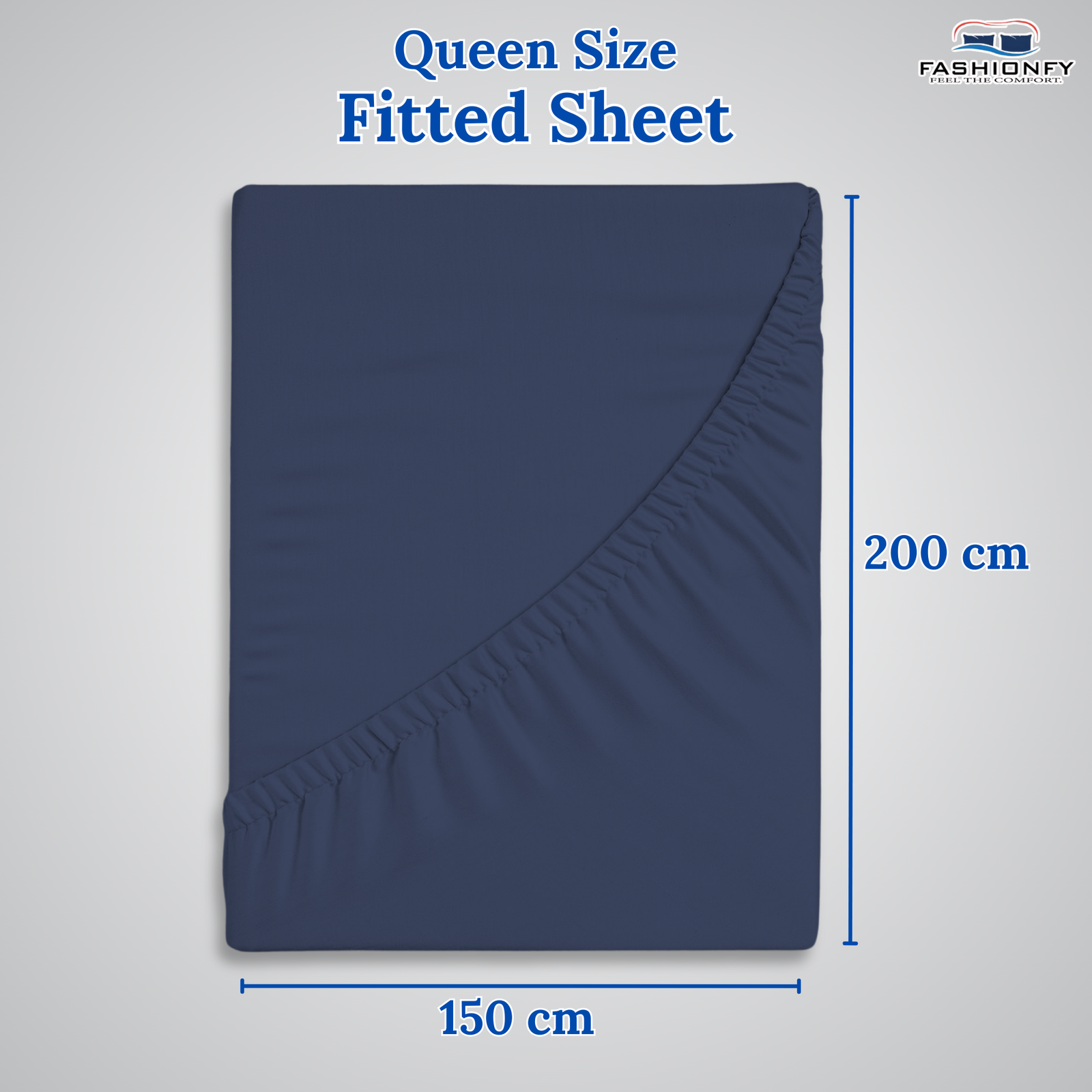 FASHIONFY® Hotel Quality Fitted Sheet with Deep Pockets & Elastic Edges | Breathable 300 TC Cotton Fabric - Image 23