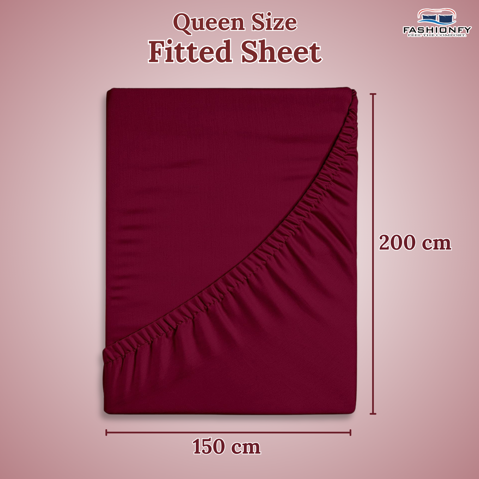 FASHIONFY® Hotel Quality Fitted Sheet with Deep Pockets & Elastic Edges | Breathable 300 TC Cotton Fabric - Image 20