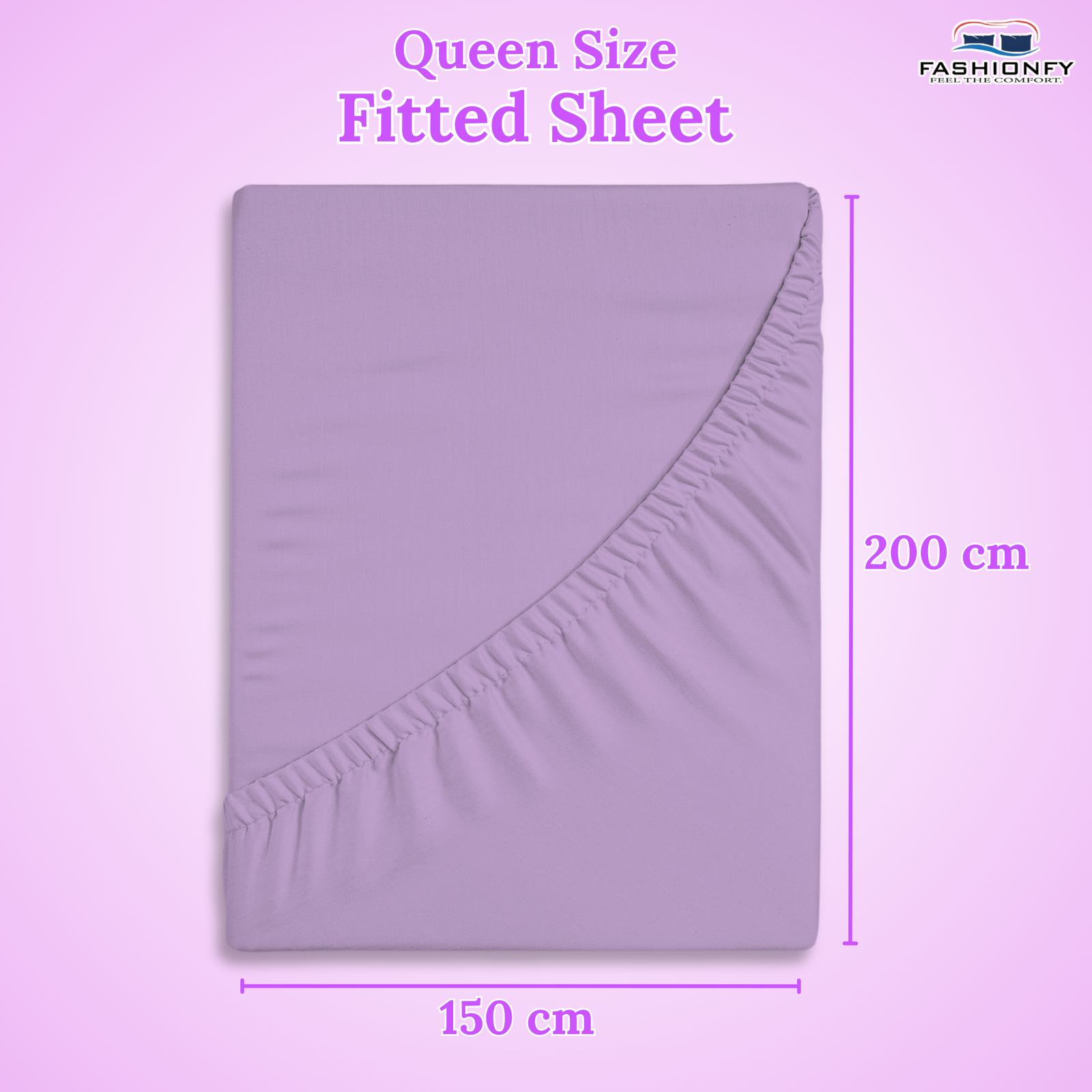 FASHIONFY® Hotel Quality Fitted Sheet with Deep Pockets & Elastic Edges | Breathable 300 TC Cotton Fabric - Image 22