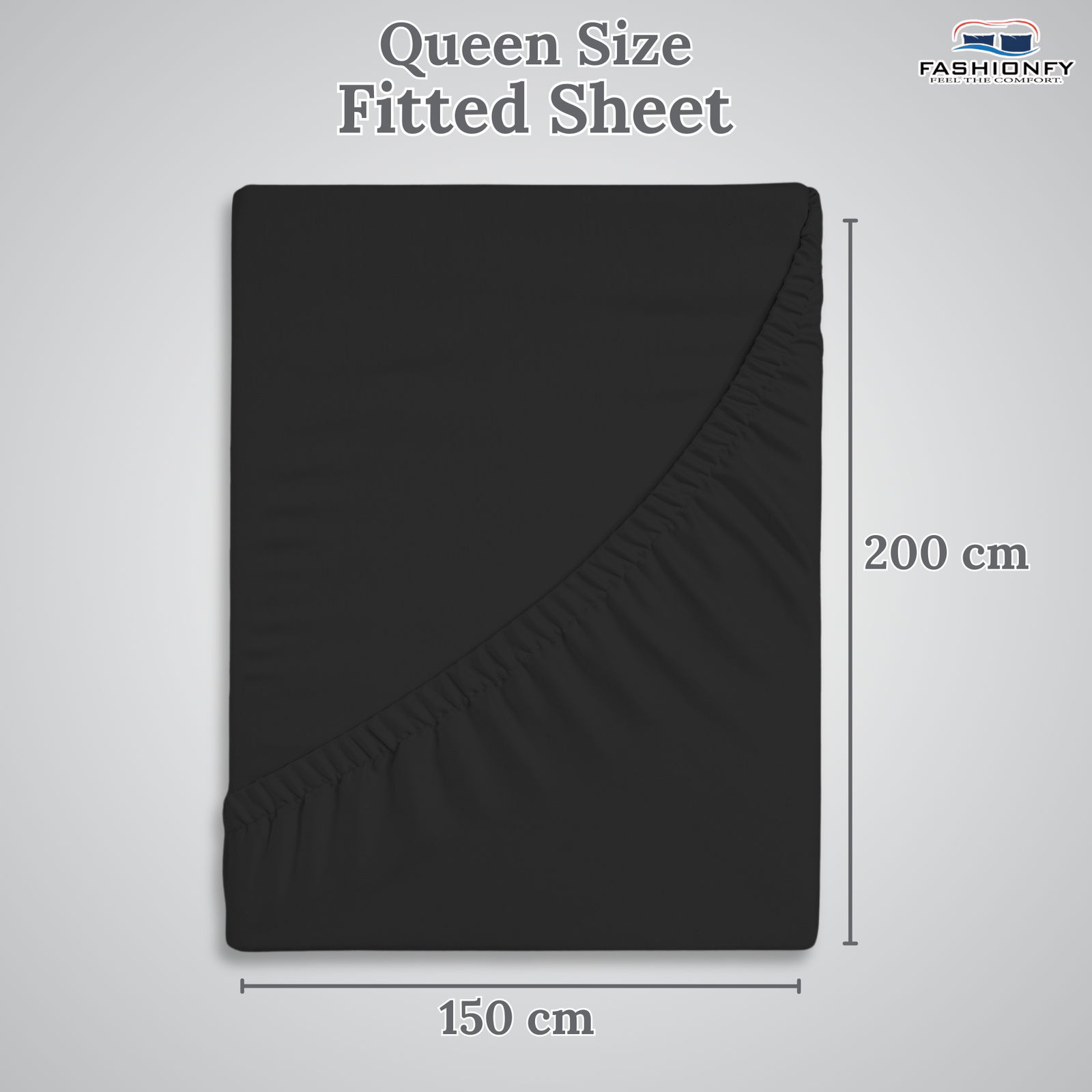 FASHIONFY® Hotel Quality Fitted Sheet with Deep Pockets & Elastic Edges | Breathable 300 TC Cotton Fabric - Image 19