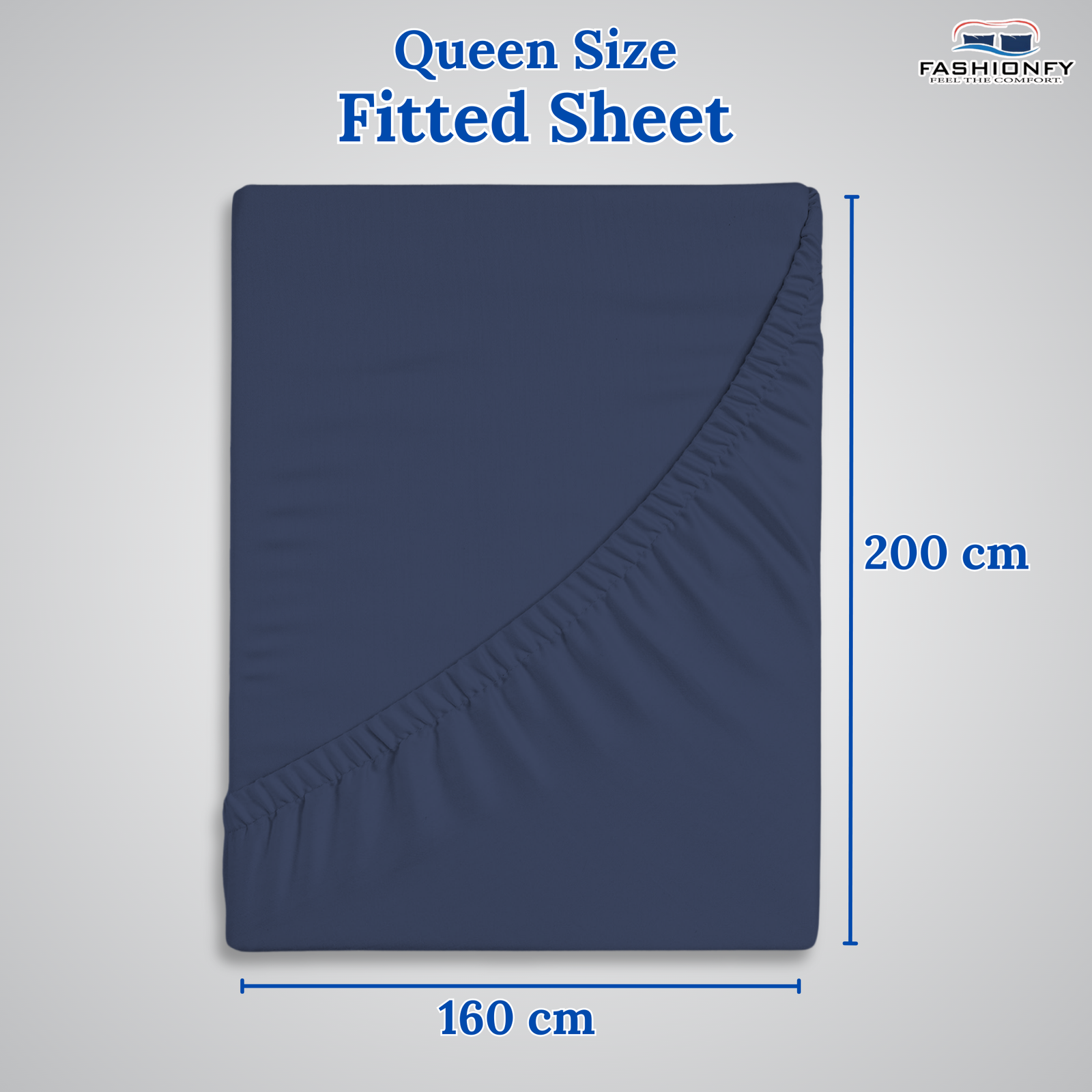 FASHIONFY® Hotel Quality Fitted Sheet with Deep Pockets & Elastic Edges | Breathable 300 TC Cotton Fabric - Image 33