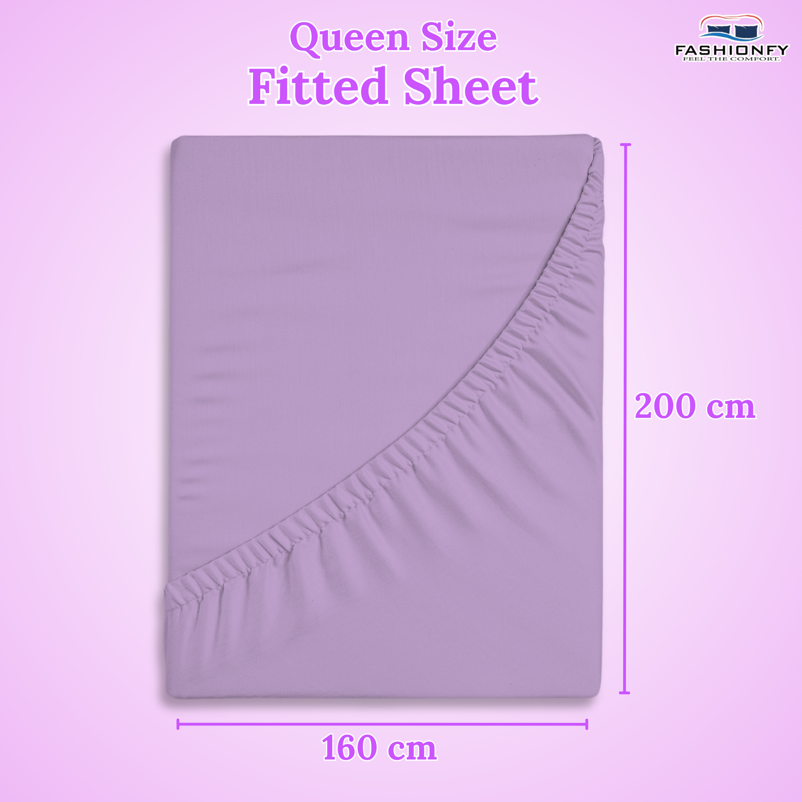 FASHIONFY® Hotel Quality Fitted Sheet with Deep Pockets & Elastic Edges | Breathable 300 TC Cotton Fabric - Image 32