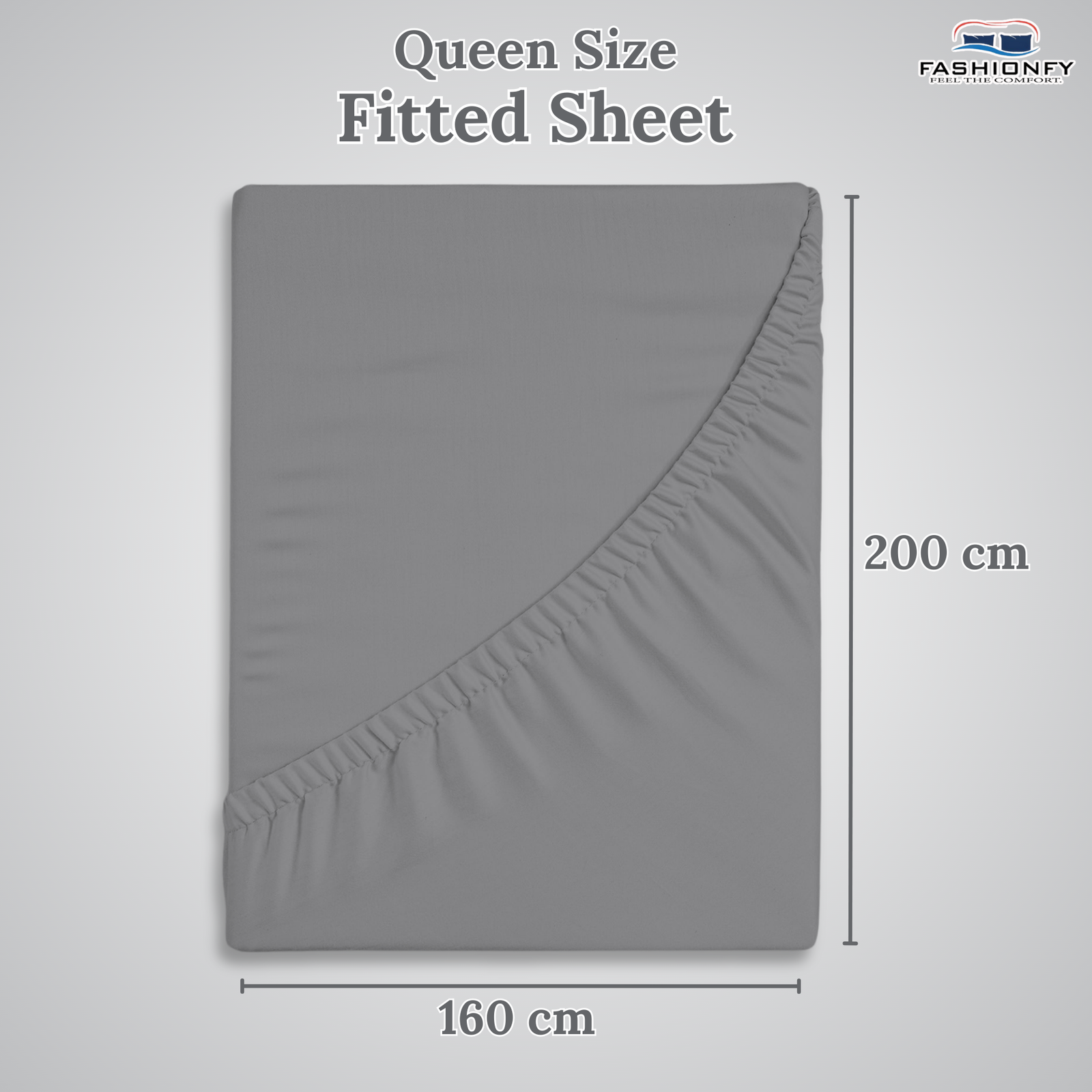 FASHIONFY® Hotel Quality Fitted Sheet with Deep Pockets & Elastic Edges | Breathable 300 TC Cotton Fabric - Image 31