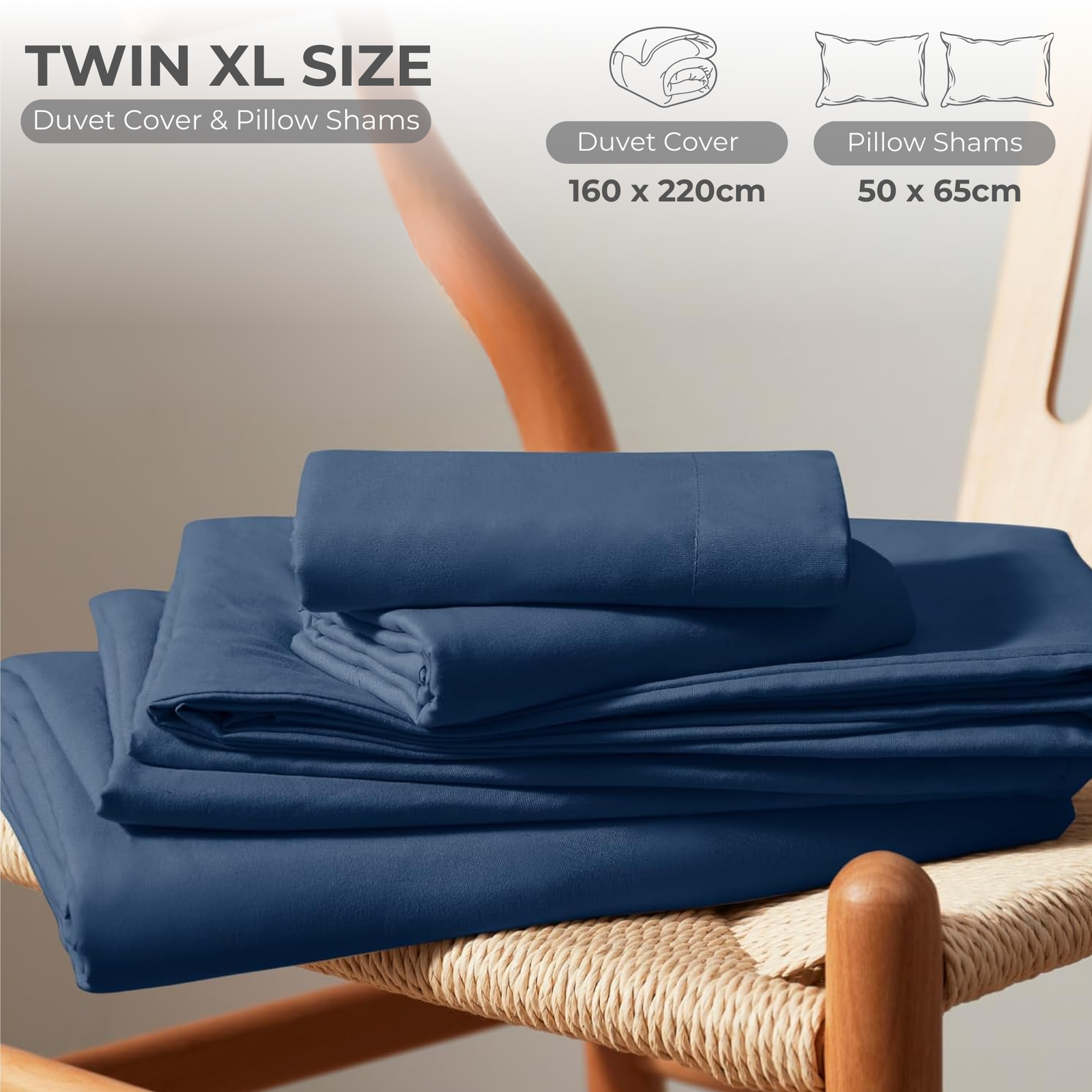 3 Piece Duvet Cover Set – 100% Breathable Cotton Bedding with Pillow Shams, Premium Hotel Quality Comforter Cover, Elegant Design for Bedroom & Home Décor - Image 60