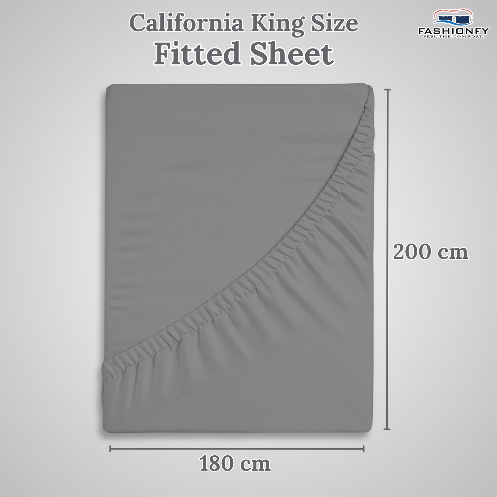 FASHIONFY® Hotel Quality Fitted Sheet with Deep Pockets & Elastic Edges | Breathable 300 TC Cotton Fabric - Image 41