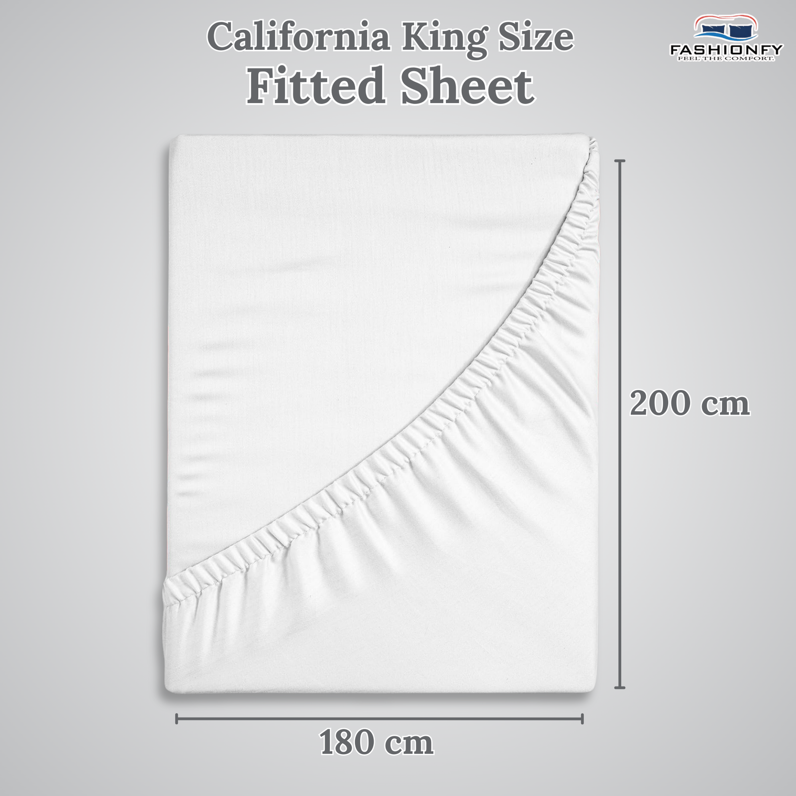 FASHIONFY® Hotel Quality Fitted Sheet with Deep Pockets & Elastic Edges | Breathable 300 TC Cotton Fabric - Image 47