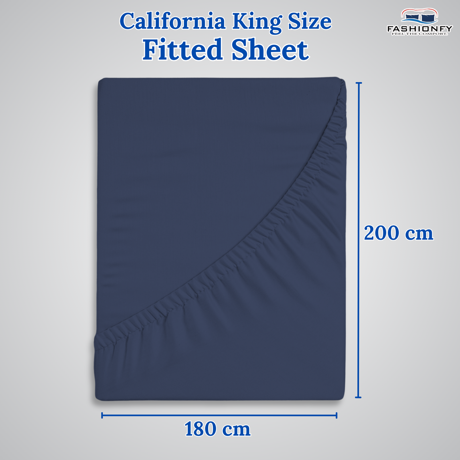 FASHIONFY® Hotel Quality Fitted Sheet with Deep Pockets & Elastic Edges | Breathable 300 TC Cotton Fabric - Image 43