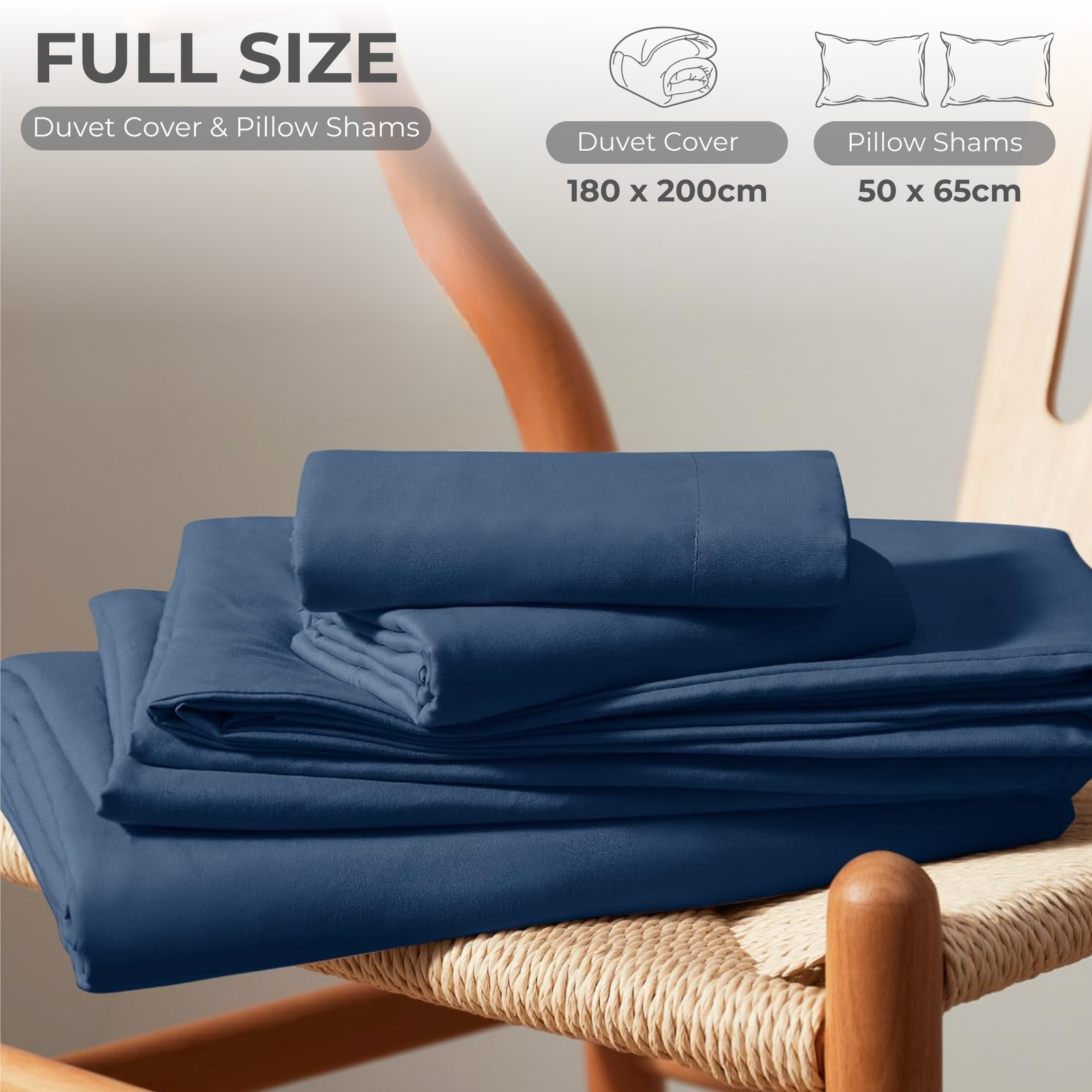 3 Piece Duvet Cover Set – 100% Breathable Cotton Bedding with Pillow Shams, Premium Hotel Quality Comforter Cover, Elegant Design for Bedroom & Home Décor - Image 82