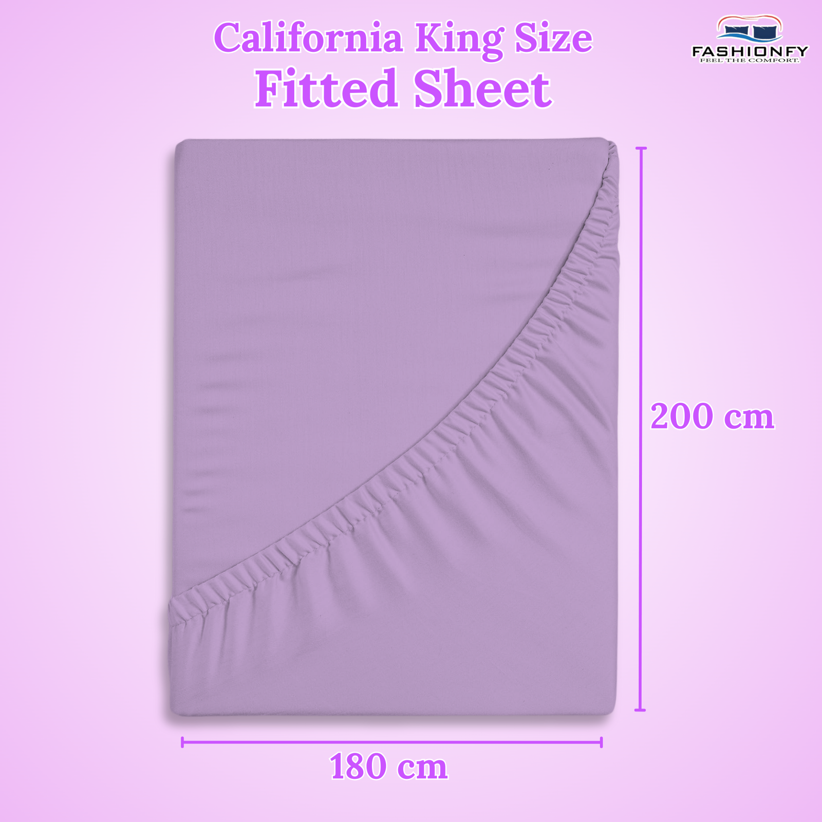 FASHIONFY® Hotel Quality Fitted Sheet with Deep Pockets & Elastic Edges | Breathable 300 TC Cotton Fabric - Image 42