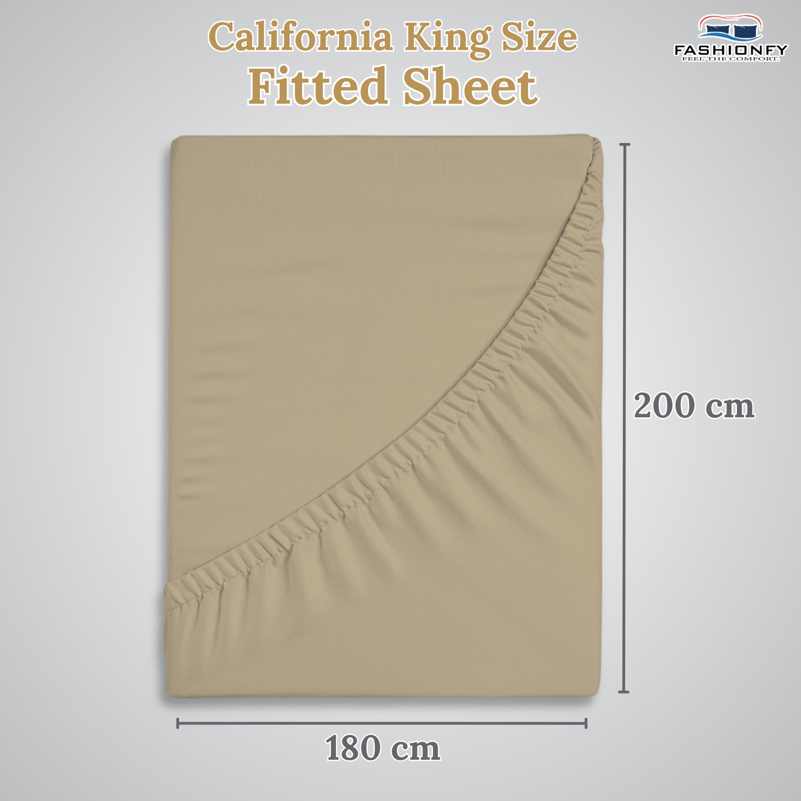 FASHIONFY® Hotel Quality Fitted Sheet with Deep Pockets & Elastic Edges | Breathable 300 TC Cotton Fabric - Image 38