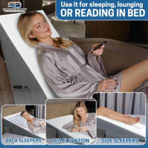 FASHIONFY Orthopedic Bed Wedge Pillow | Jacquard Cover with With Side-Pocket - Image 2
