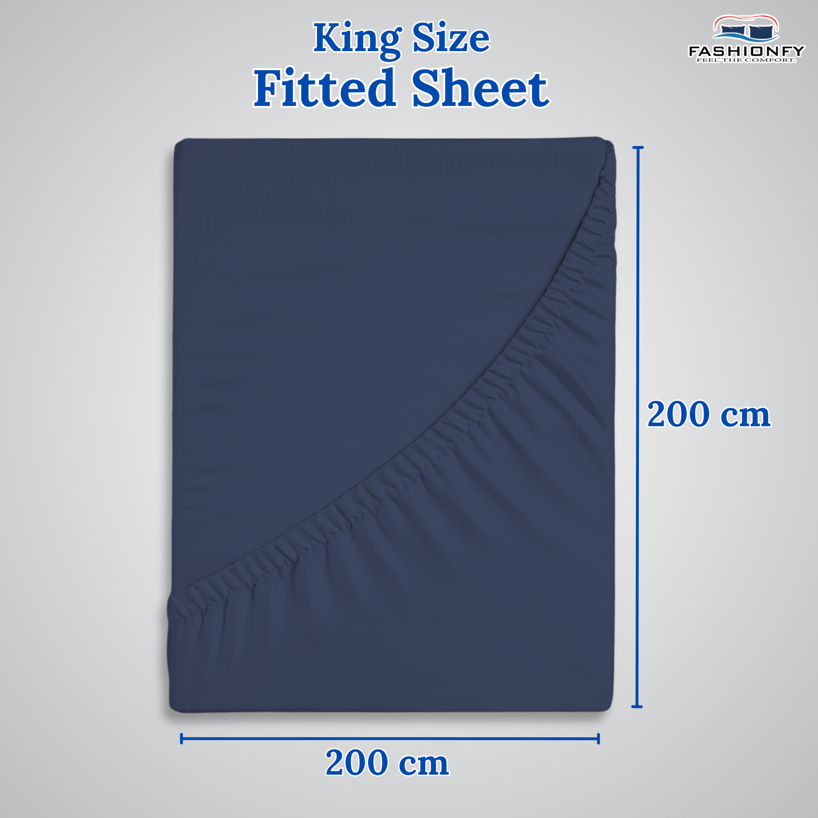 FASHIONFY® Hotel Quality Fitted Sheet with Deep Pockets & Elastic Edges | Breathable 300 TC Cotton Fabric - Image 53
