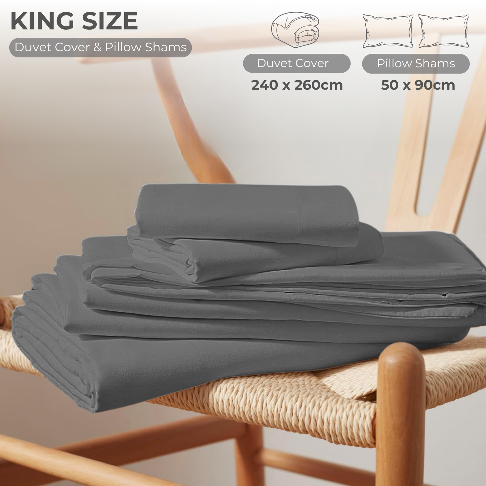 3 Piece Duvet Cover Set – 100% Breathable Cotton Bedding with Pillow Shams, Premium Hotel Quality Comforter Cover, Elegant Design for Bedroom & Home Décor - Image 103