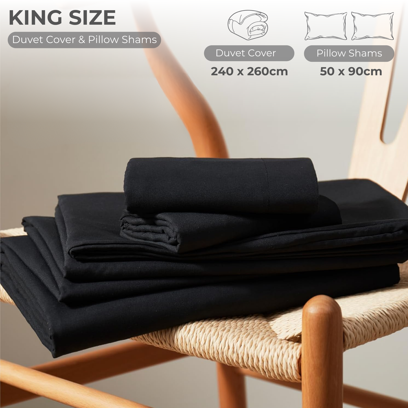 3 Piece Duvet Cover Set – 100% Breathable Cotton Bedding with Pillow Shams, Premium Hotel Quality Comforter Cover, Elegant Design for Bedroom & Home Décor - Image 100