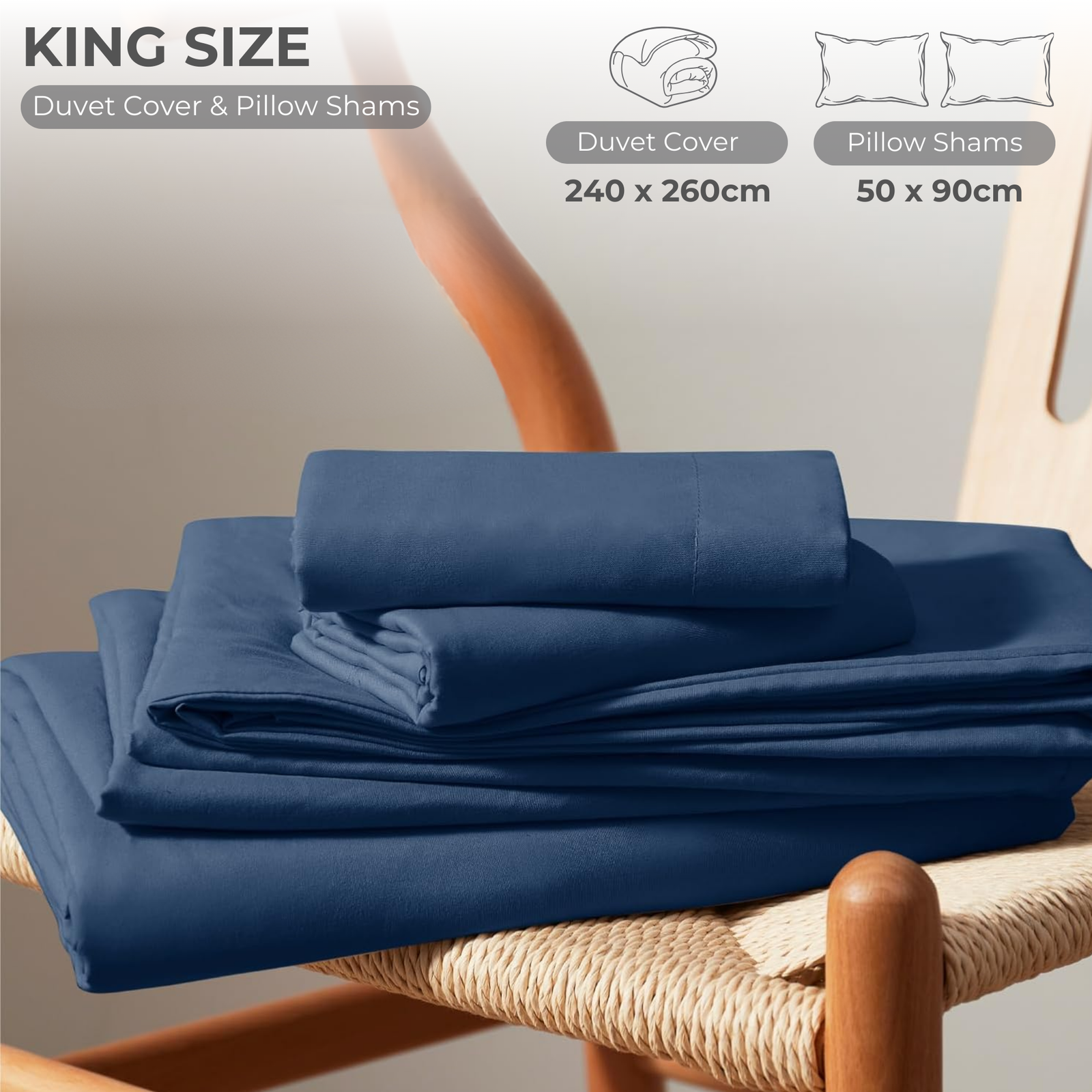 3 Piece Duvet Cover Set – 100% Breathable Cotton Bedding with Pillow Shams, Premium Hotel Quality Comforter Cover, Elegant Design for Bedroom & Home Décor - Image 107