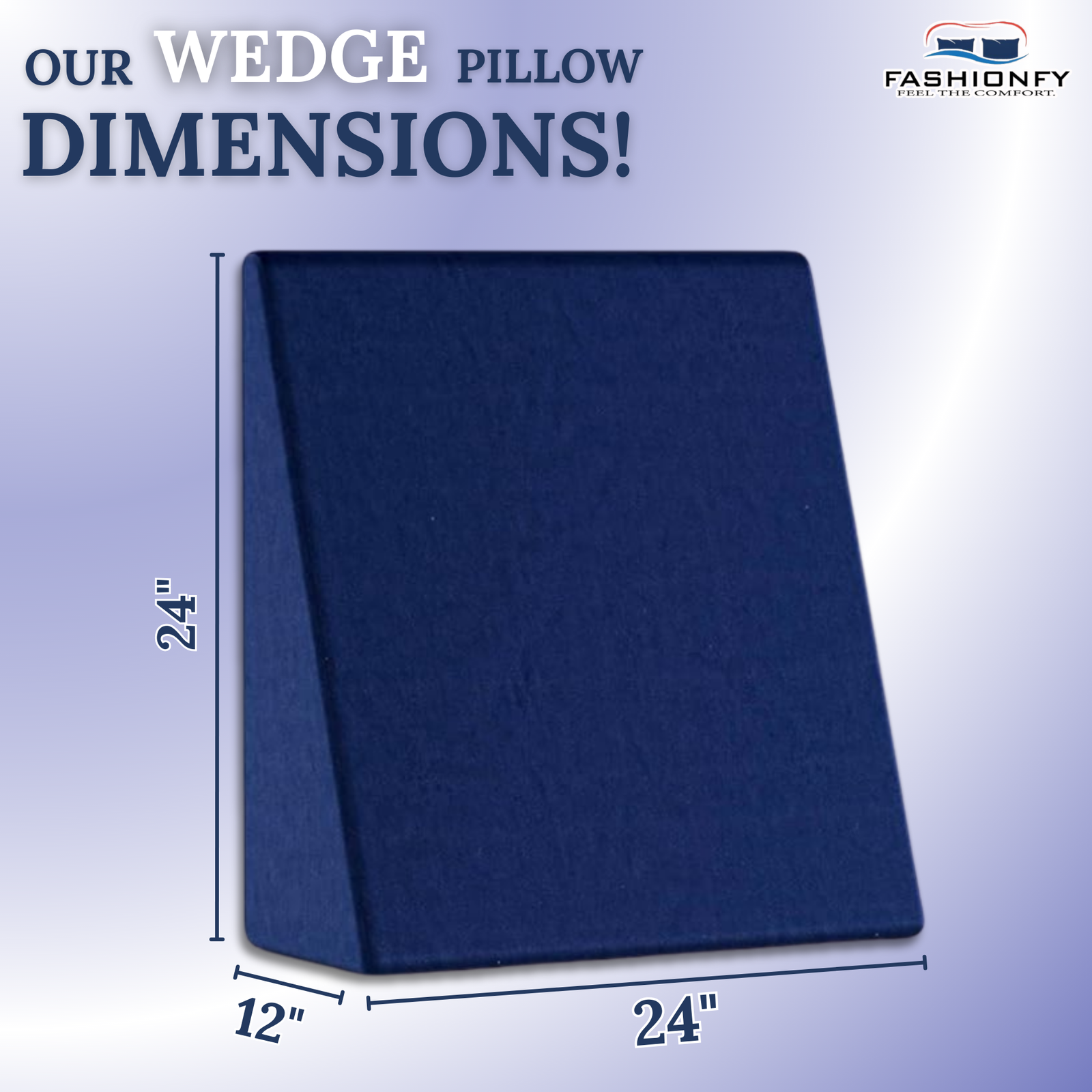 Bed Wedge Pillow for Sleeping, Back Pain, Acid Reflux & Leg Rest | Standard Width Triangle Pillow with Memory Foam Support, - Image 19