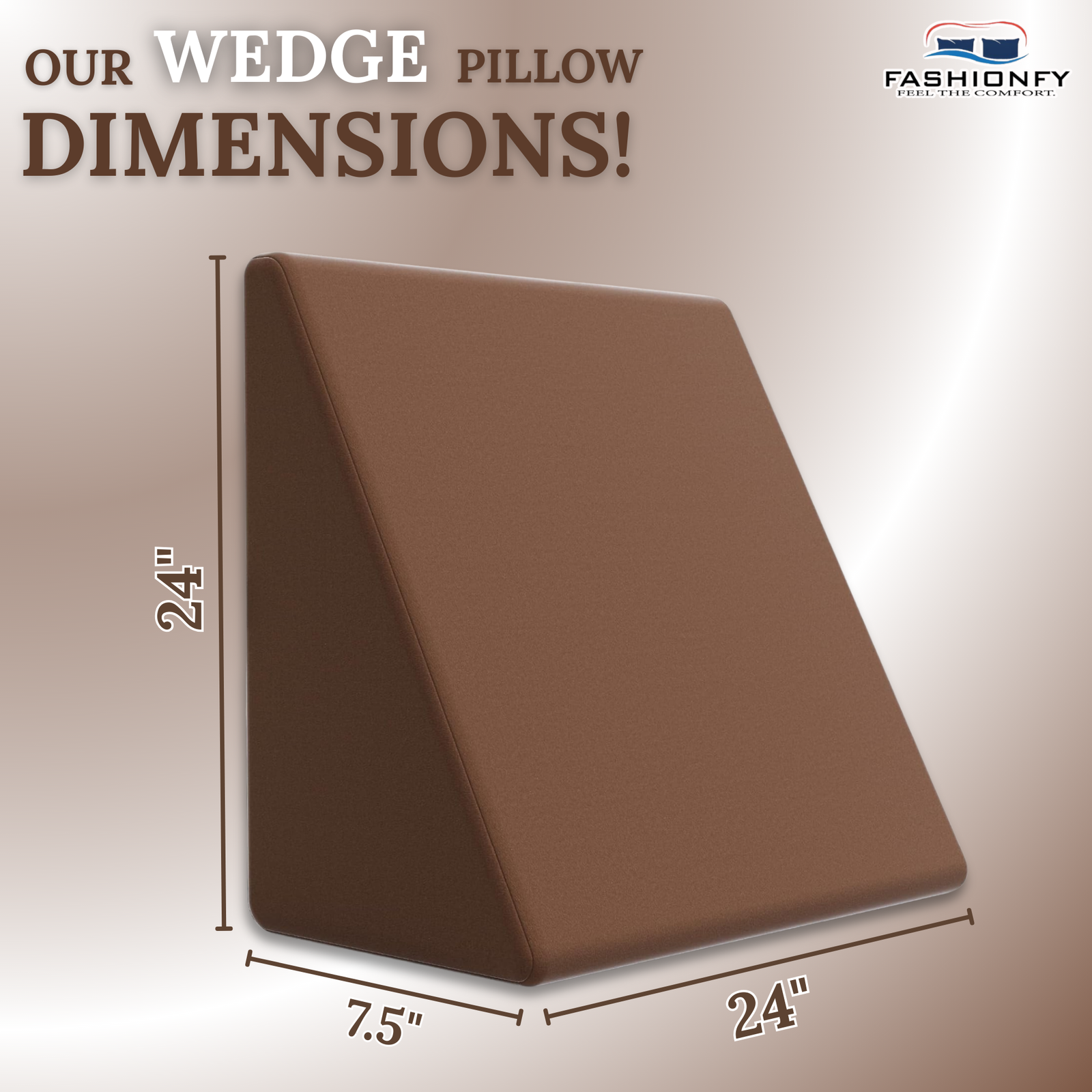 Bed Wedge Pillow for Sleeping, Back Pain, Acid Reflux & Leg Rest | Standard Width Triangle Pillow with Memory Foam Support, - Image 20