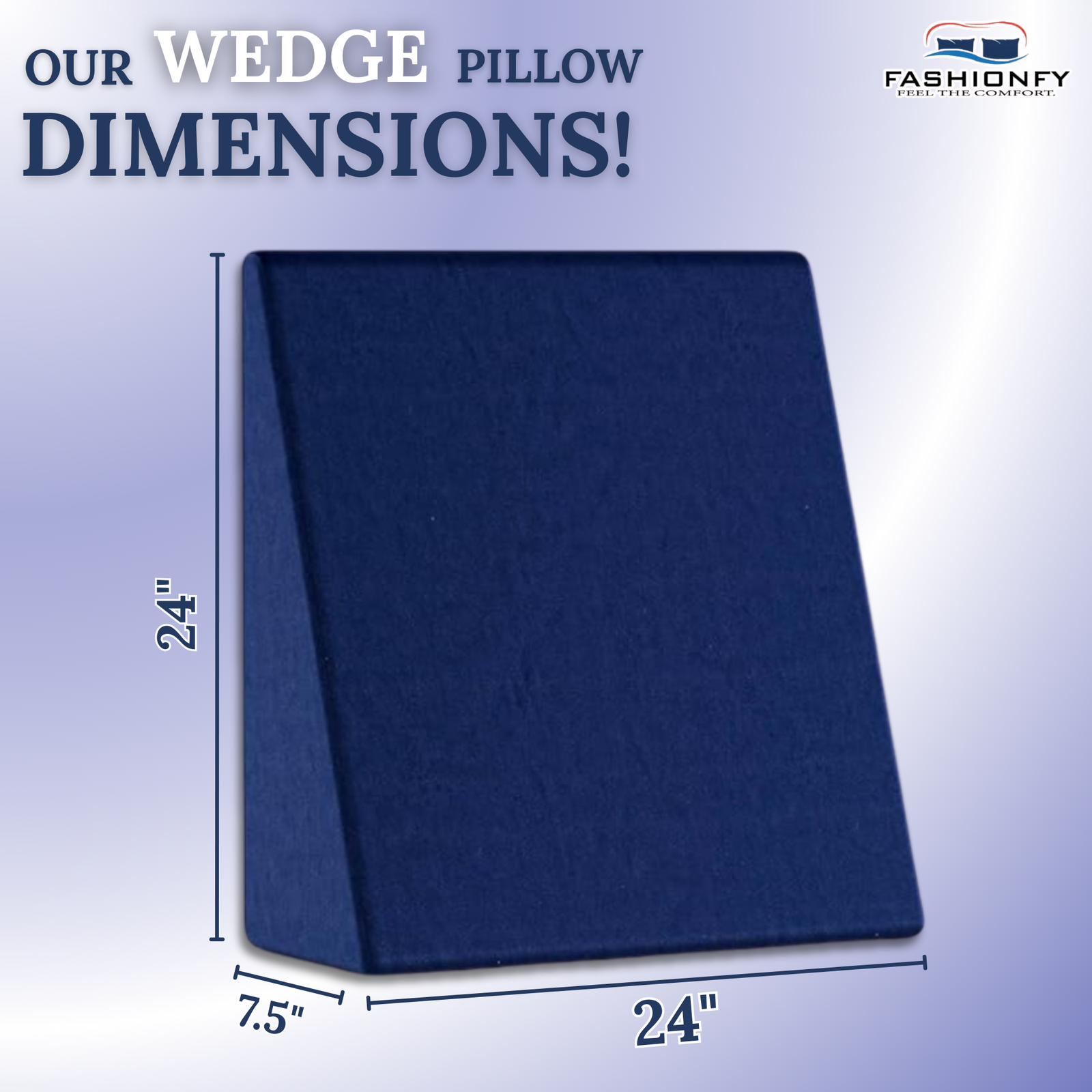 Bed Wedge Pillow for Sleeping, Back Pain, Acid Reflux & Leg Rest | Standard Width Triangle Pillow with Memory Foam Support, - Image 23