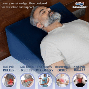 Bed Wedge Pillow for Sleeping, Back Pain, Acid Reflux & Leg Rest | Standard Width Triangle Pillow with Memory Foam Support, - Image 6