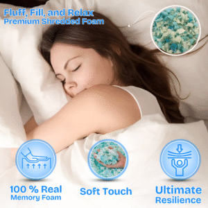 FASHIONFY Shredded Memory Foam for Bean Bag Filler, Bed Pillows & Couch Cushions - Image 8