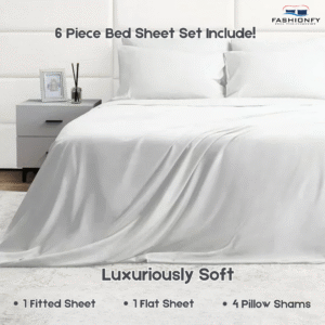 Premium Quality 6 Piece Bed Sheet Set for Bedrooms & Dorm Decor - Image 4