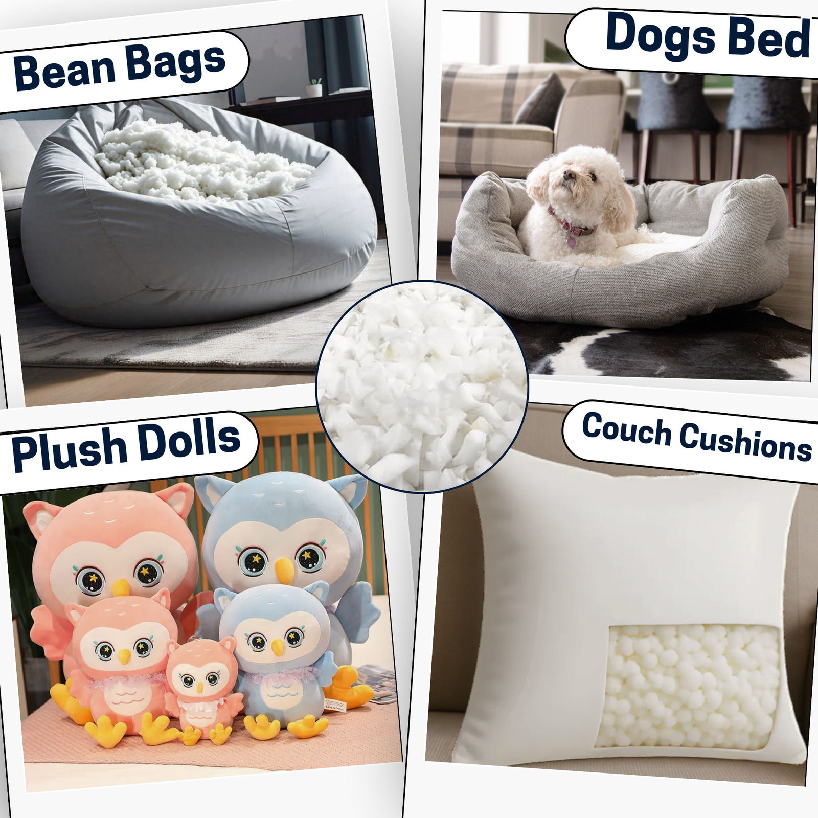 FASHIONFY Soft & Comfy Shredded Foam Crumbs for Replacement Bean Bag filler - Image 3