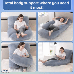 FASHIONFY® U & J Shaped Pregnancy Pillow for Maternity Support, Hips & Belly - Image 6