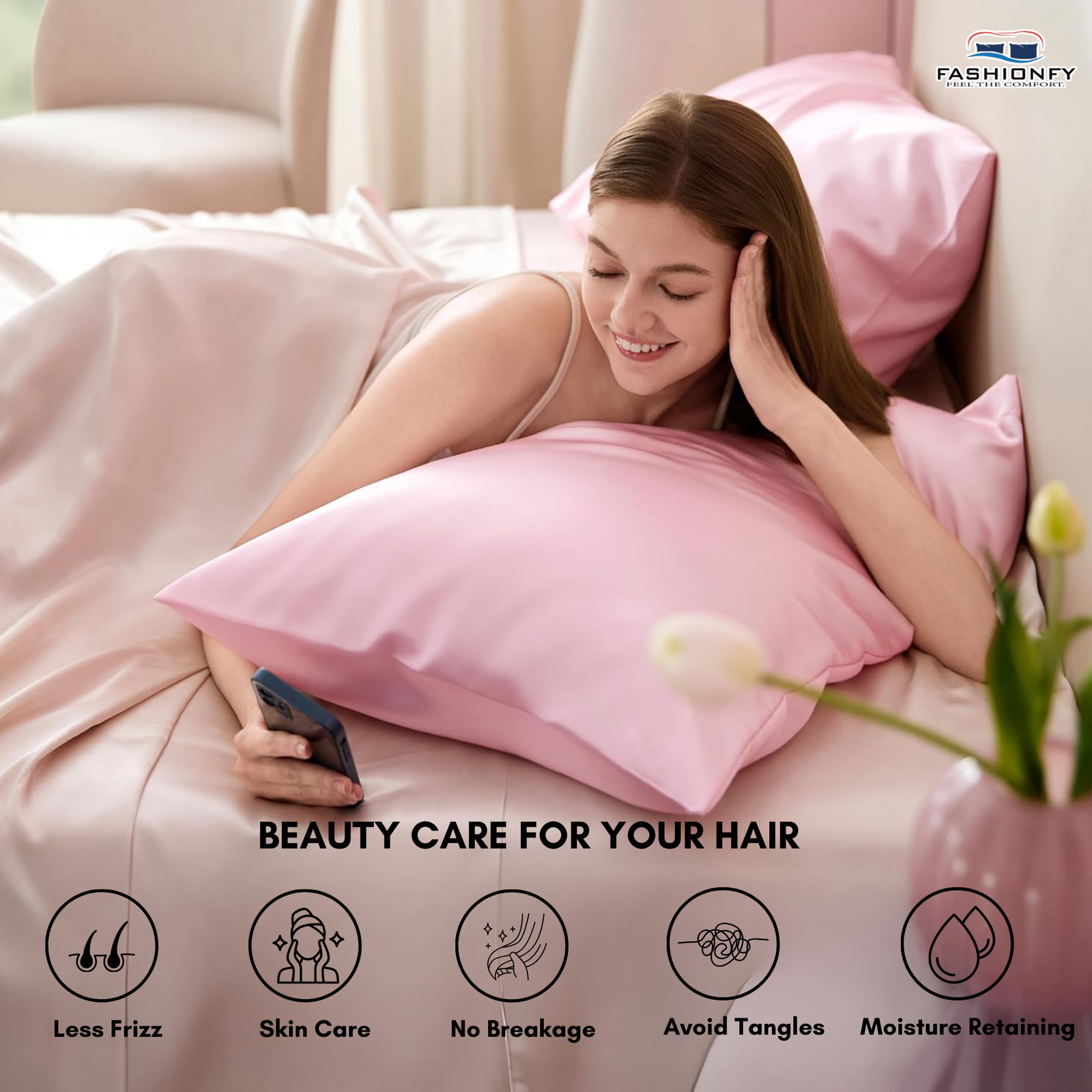 FASHIONFY Luxury & Comfortable Pillowcases for All Hotel Quality Pillows, Dorm rooms - Image 2