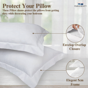 FASHIONFY® Premium Cotton Pillow Shams with Envelope Closure, Pillow Covers - Image 4