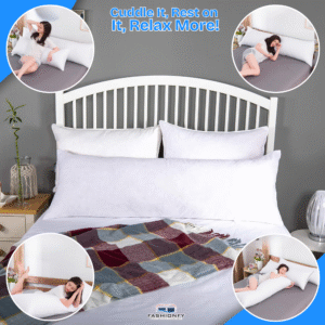 FASHIONFY® Long Pillow for Sleeping, Soft Side Sleeper Pillow with Breathable Polyester Filling - Image 3