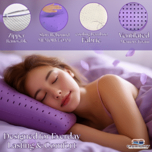 Memory Foam Pillow for Sleeping | Orthopedic Pillow for Back Pain, Neck Support - Image 2