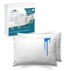 FASHIONFY Waterproof Terry Pillow Protectors for Bed Pillows & Hotel Pillows - Image 1