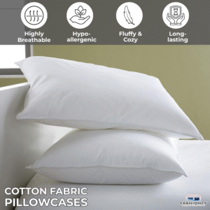 FASHIONFY® Pillow Covers for Hotel Pillows, Dorm rooms, Bed & Sofa Cushions | Pack of 4 - Image 7