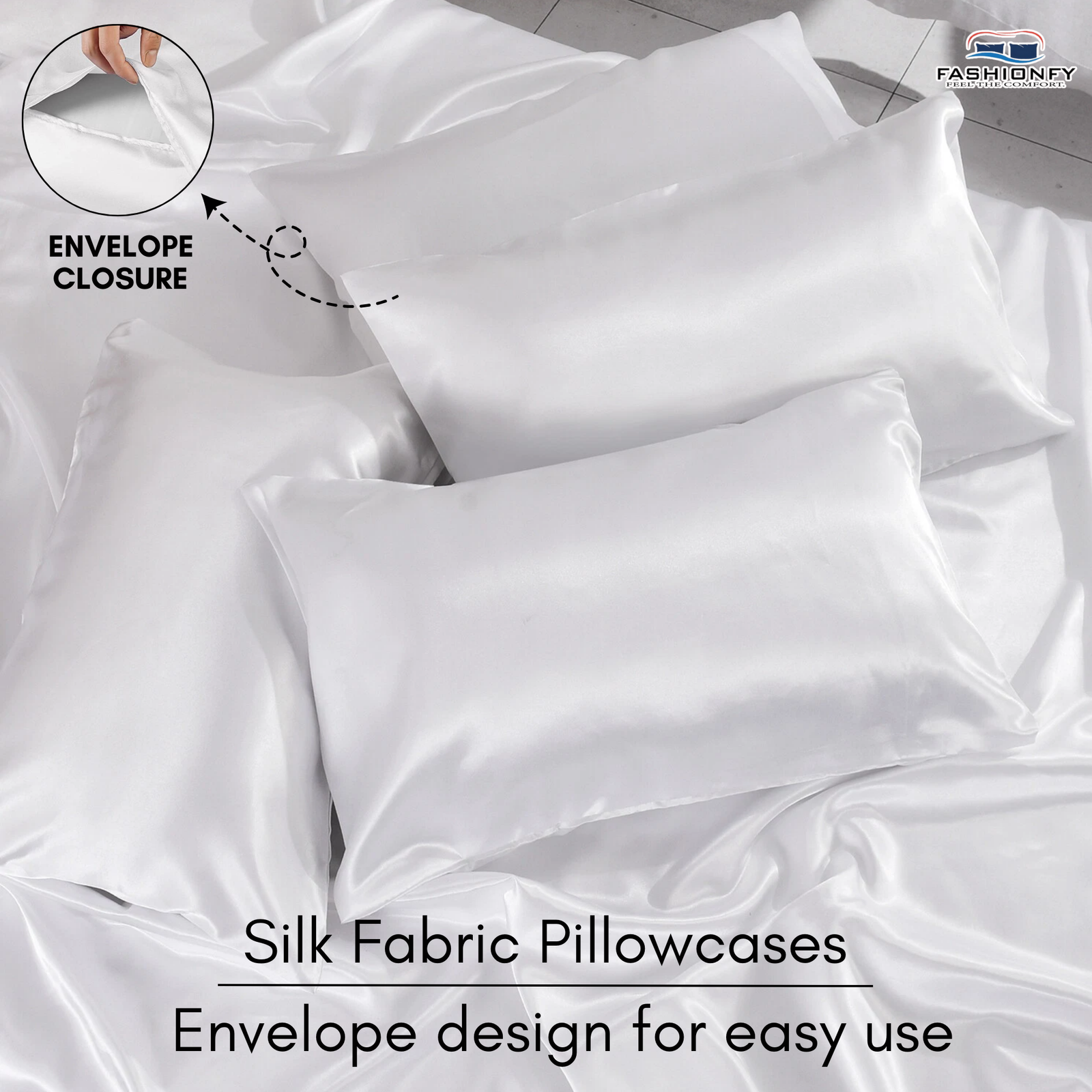 FASHIONFY Luxury & Comfortable Pillowcases for All Hotel Quality Pillows, Dorm rooms - Image 3