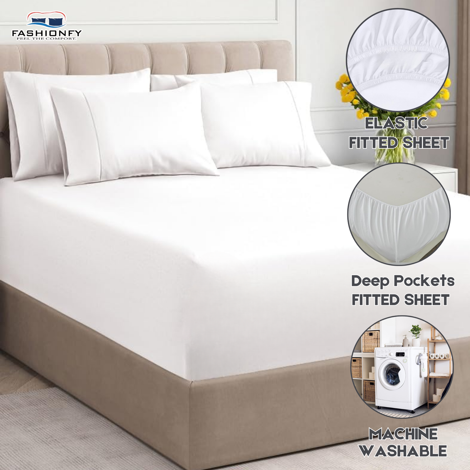 Premium Quality 6 Piece Bed Sheet Set for Bedrooms & Dorm Decor - Image 6