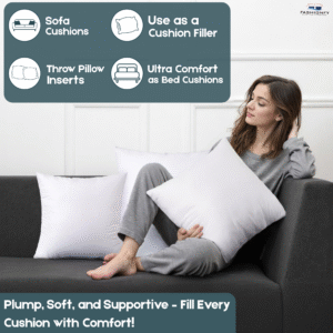FASHIONFY® Soft Cushion Fillers for Sofa Cushions, Throw Pillow Inserts - Image 2